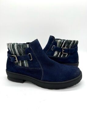 Earth Origins Tate Blue Suede Ankle Boot Sz 11